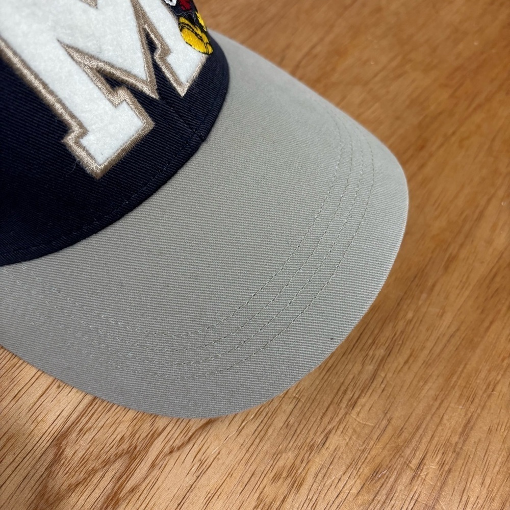 Vintage 1990s Disneyland Resort Mickey Mouse Unisex Cap - Navy and Taupe Size OS - Picture 3 of 8